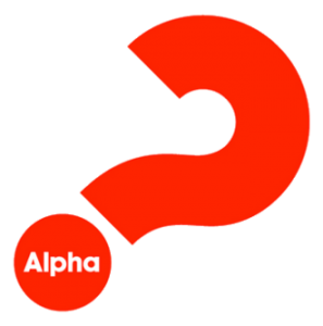 Alpha course logo becaues Surfers Anglican hold Alpha Bible studies locally
